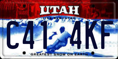UT license plate C414KF