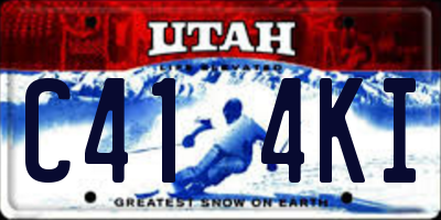 UT license plate C414KI