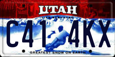 UT license plate C414KX