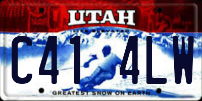 UT license plate C414LW