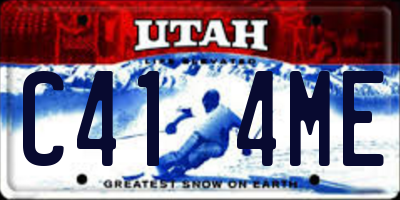 UT license plate C414ME