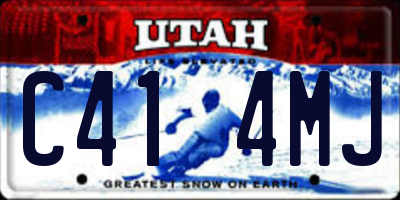 UT license plate C414MJ