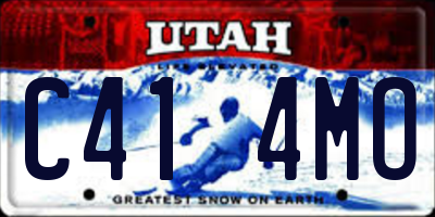 UT license plate C414MO
