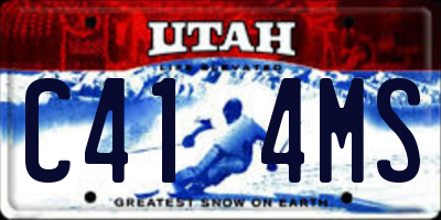 UT license plate C414MS