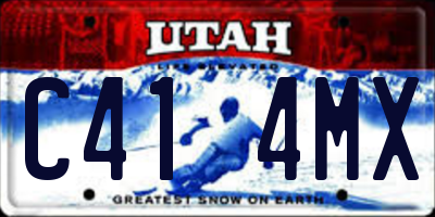 UT license plate C414MX
