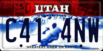UT license plate C414NW