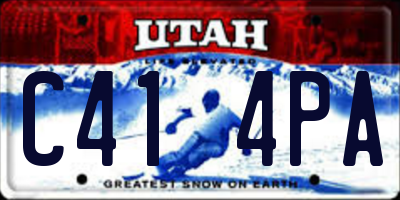 UT license plate C414PA