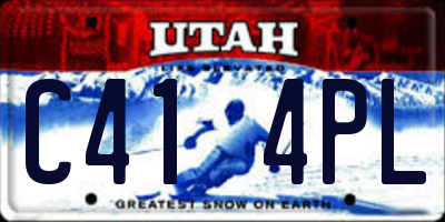 UT license plate C414PL