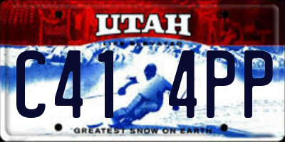 UT license plate C414PP