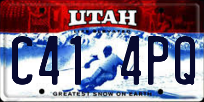 UT license plate C414PQ