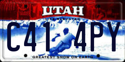UT license plate C414PY