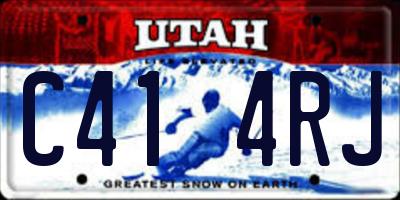 UT license plate C414RJ