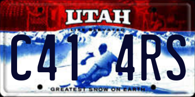 UT license plate C414RS
