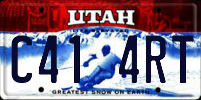UT license plate C414RT