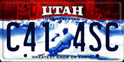 UT license plate C414SC