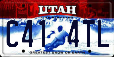 UT license plate C414TL