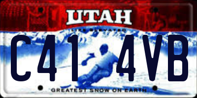 UT license plate C414VB