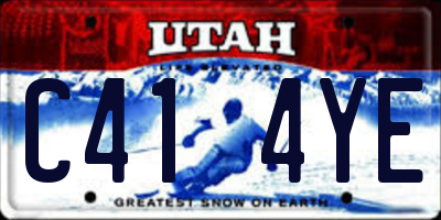 UT license plate C414YE