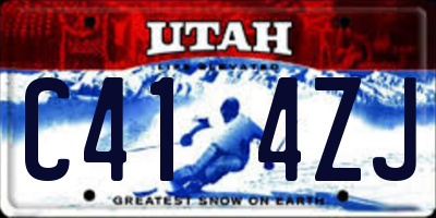 UT license plate C414ZJ