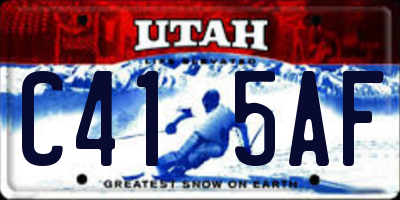 UT license plate C415AF