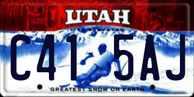 UT license plate C415AJ