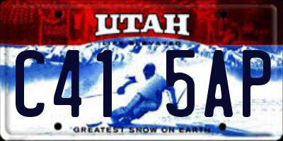 UT license plate C415AP