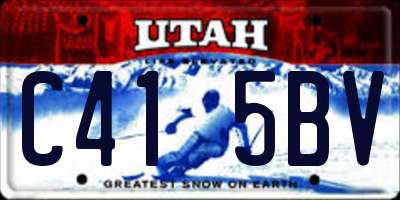 UT license plate C415BV