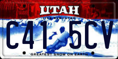 UT license plate C415CV