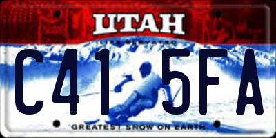 UT license plate C415FA
