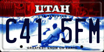 UT license plate C415FM