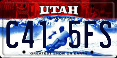 UT license plate C415FS