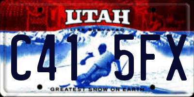 UT license plate C415FX