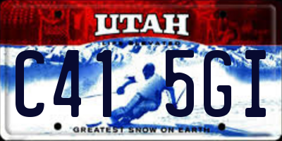 UT license plate C415GI