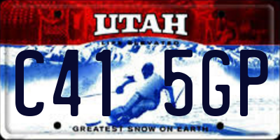 UT license plate C415GP
