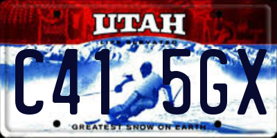 UT license plate C415GX