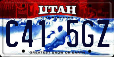 UT license plate C415GZ