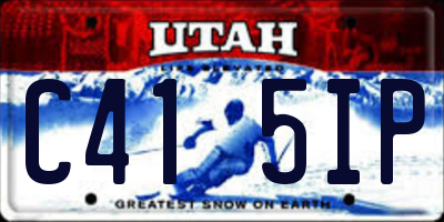UT license plate C415IP