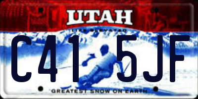 UT license plate C415JF
