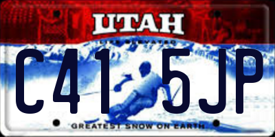 UT license plate C415JP