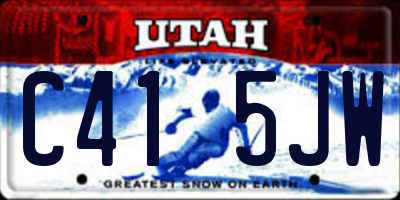 UT license plate C415JW