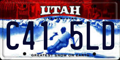 UT license plate C415LD