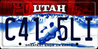 UT license plate C415LI