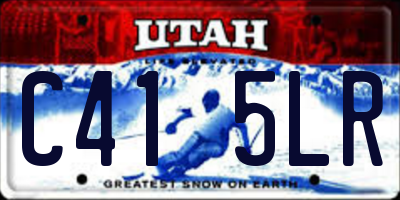UT license plate C415LR