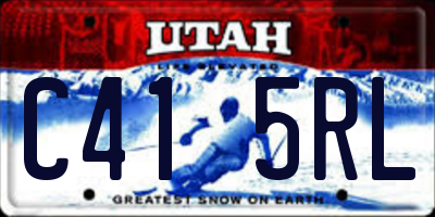 UT license plate C415RL