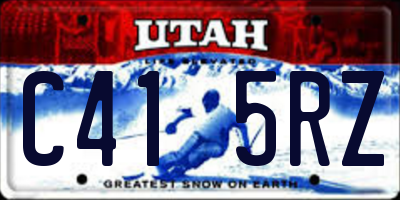 UT license plate C415RZ