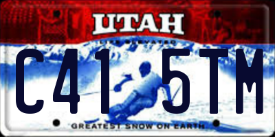 UT license plate C415TM