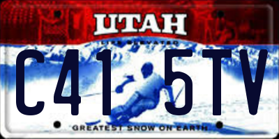 UT license plate C415TV