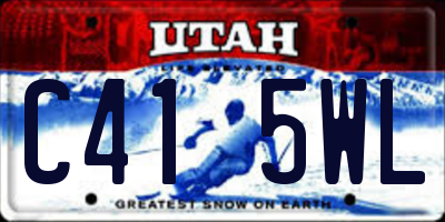 UT license plate C415WL