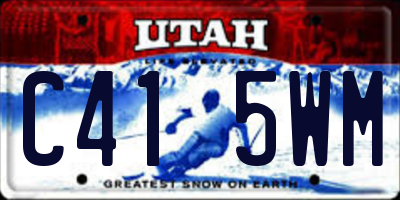 UT license plate C415WM