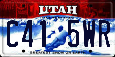 UT license plate C415WR